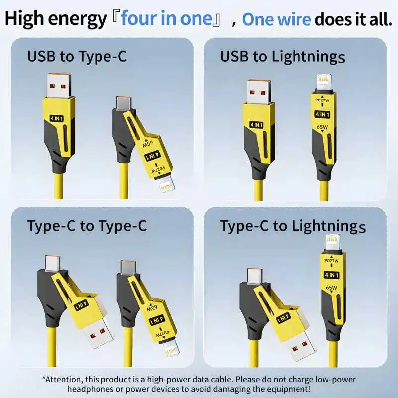 Level up your charging game! 🌟 Check out this 4-in-1 Spring Telescopic USB Type C Cable – 65W power, quick charging, and perfect for iPhone 15/14/13/12! 🔌⚡️ #TechEssentials #ChargingMadeEasy