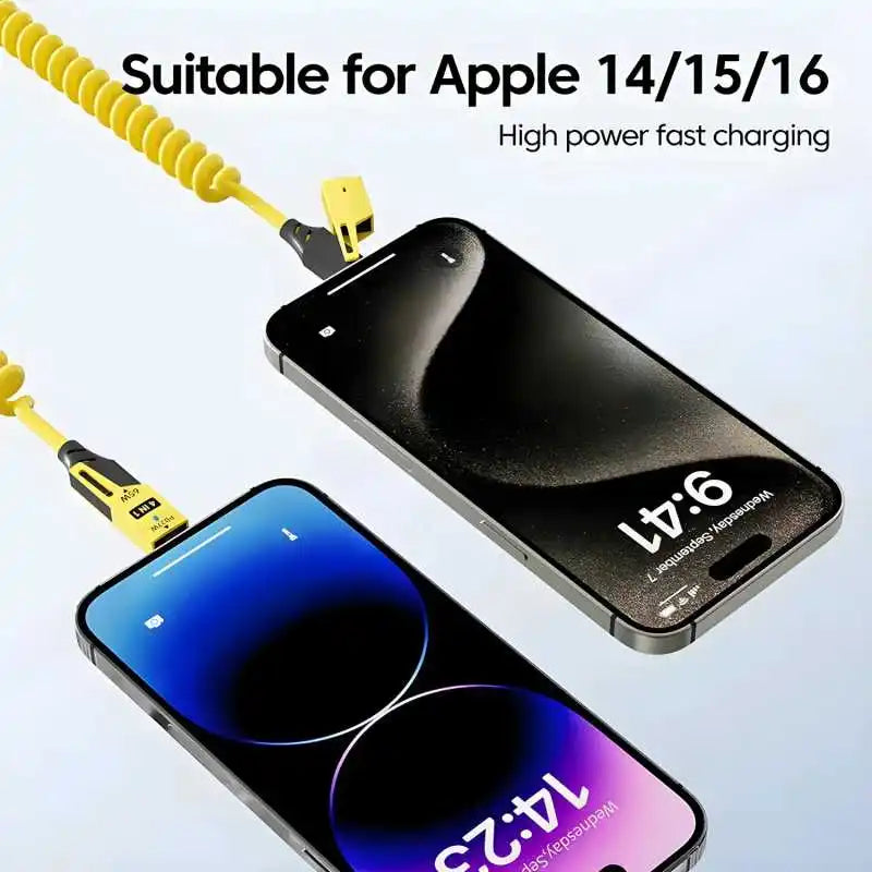 Level up your charging game! 🌟 Check out this 4-in-1 Spring Telescopic USB Type C Cable – 65W power, quick charging, and perfect for iPhone 15/14/13/12! 🔌⚡️ #TechEssentials #ChargingMadeEasy